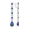 Серьги из серебра с фианитами (Арт.94025748)
