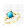 Кольцо золотое пробы 585 с бирюзой (Арт.715734-2)