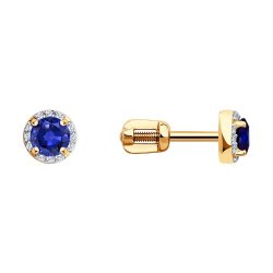 Серьги пусеты золотые пробы 585 (Арт.72-00017)