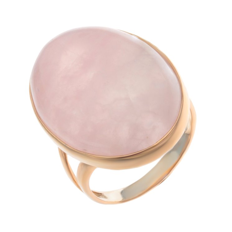 Серебряное кольцо с кварцем розовым Елана 211382з