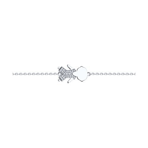 Браслет из серебра с фианитами (Арт.94050992)