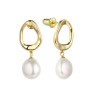 Серьги серебряные с жемчугом «Baroque Shine» Fresh Jewelry (арт.PI-E0423-2-X-L-PN-X-X)