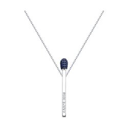 Колье из серебра с фианитами (Арт.94070356)
