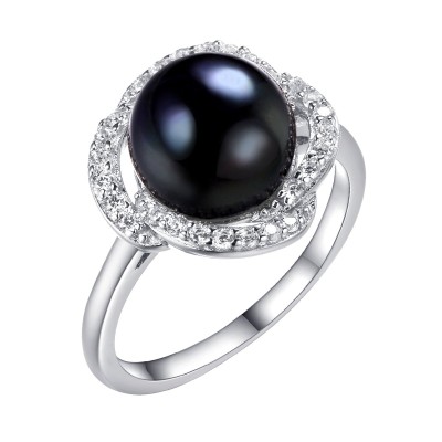 Кольцо из серебра с жемчугом и фианитами «Nautilus» Fresh Jewelry (арт.PI-R00384-X-W-PNB-X-W)