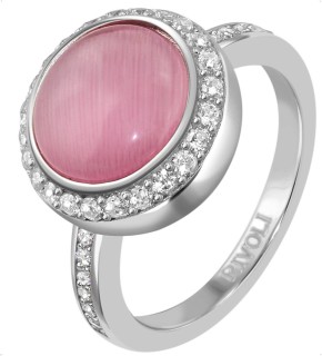 Кольцо с кошачьим глазом и фианитами «Dolce Vita Rose» Rivoli (арт.FGR-4-10-H-13-S)