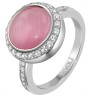 Кольцо с кошачьим глазом и фианитами «Dolce Vita Rose» Rivoli (арт.FGR-4-10-H-13-S)