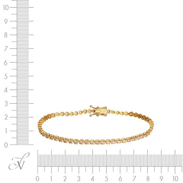 Браслет из золота с бриллиантом (Арт.bl7345_ygdn_bt_yg)