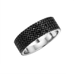 Кольцо из серебра с фианитом (Арт.sl-r00904-x-wb-x-x-b)