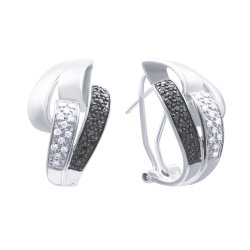Серьги из белого золота с бриллиантом (Арт.e20600c_db_wg)
