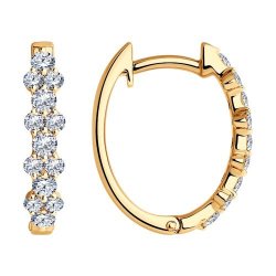 Серьги из золота с бриллиантами (Арт.1021756)