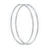 Серьги конго из серебра с алмазной гранью (Арт.94140035)