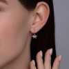 Серьги из серебра с фианитами «Радужный цветок» Соколов (арт.02141)