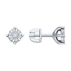 Серьги из белого золота с бриллиантами (Арт.1022112-3)