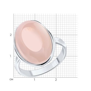 Кольцо из серебра с кварцем «Туманный Рассвет» Соколов (арт.8301)