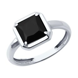Кольцо из серебра с ониксом (Арт.94-310-01915-1)