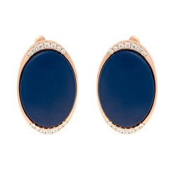 Серьги из серебра с керамикой и куб. цирконием (Арт.tm-e375-1-vl-g-x-x-w)