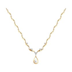 Колье золотое пробы 585 с жемчугом (Арт.797039) Колье золотое пробы 585 с жемчугом (Арт.797039)