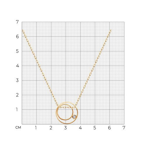 Колье из золота с фианитом (Арт.070544)