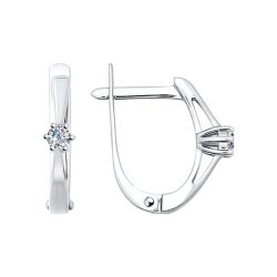 Серьги из белого золота с бриллиантами (Арт.1020892)