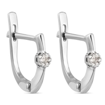 Серьги из золота с бриллиантом Русские Самоцветы (Арт.53467)