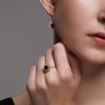 Серьги из золота с бриллиантами и сапфирами (Арт.2021106)