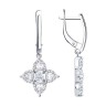 Серьги из серебра с фианитами «Снежное Созвездие» Соколов (арт.94026902)