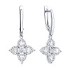 Серьги из серебра с фианитами «Снежное Созвездие» Соколов (арт.94026902)