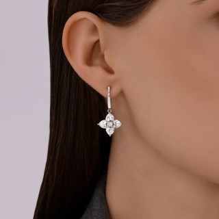 Серьги из серебра с фианитами «Снежное Созвездие» Соколов (арт.94026902)
