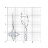 Серьги из серебра с фианитами «Снежное Созвездие» Соколов (арт.94026902)