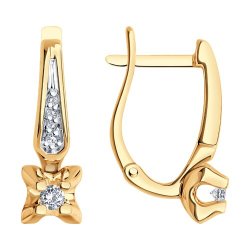 Серьги из золота с бриллиантами (Арт.1022168)