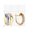 Серьги из золочёного серебра с фианитами (Арт.93-120-00419-1)