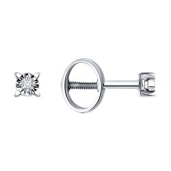 Серьги из белого золота с бриллиантами (Арт.1022266-3)