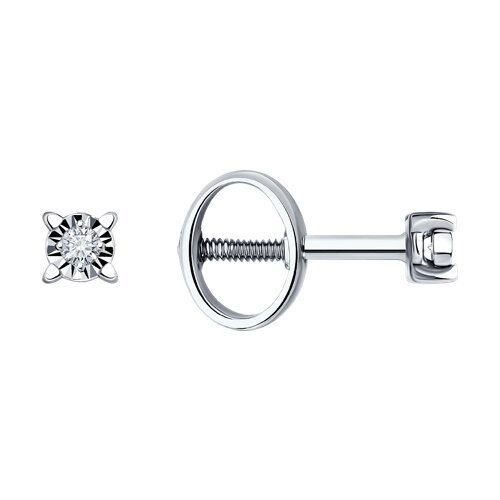 Серьги из белого золота с бриллиантами (Арт.1022266-3)