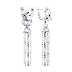 Серьги из серебра с эмалью (Арт.94027341)