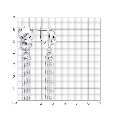 Серьги из серебра с эмалью (Арт.94027341)