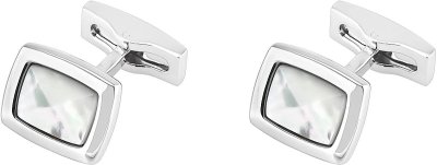 Запонки из ювелирного сплава с жемчугом (Арт.4-a-1029-20-s)