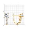 Серьги из золочёного серебра с фианитами (Арт.93020037)