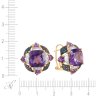 Серьги из золота с аметистом и бриллиантом (Арт.we01279k-4_dc_am_yg)