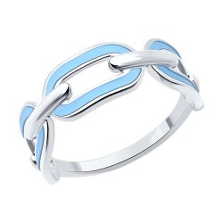 Кольцо из серебра с эмалью (Арт.94014045)