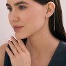 Серьга из серебра с фианитами (Арт.94170408)