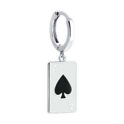 Серьга из серебра с эмалью (Арт.94170298)