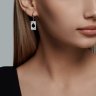 Серьга из серебра с эмалью (Арт.94170298)