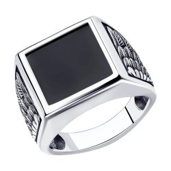 Кольцо из серебра с наношпинелью (Арт.95010176_185)