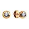 Серьги из комбинированного золота с бриллиантами (Арт.51-222-01074-2)