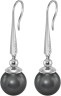 Серьги серебряные с черным жемчугом «Beautiful Noir 32S» Rivoli (арт.AAS-16-12-32-S)