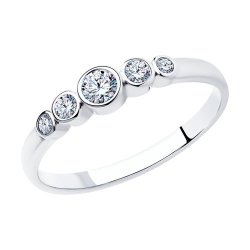 Кольцо из серебра с фианитами (Арт.94011317)