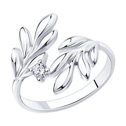 Кольцо из серебра с фианитом (Арт.94012160)