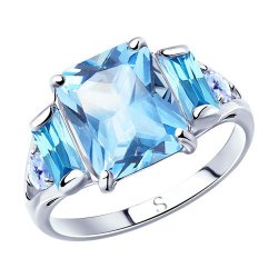 Кольцо из серебра с фианитами (Арт.94012800)
