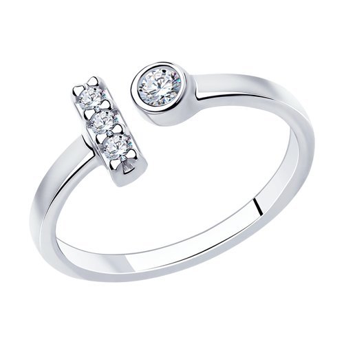 Кольцо из серебра с фианитами (Арт.94013238)