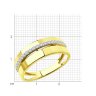 Кольцо из желтого золота с фианитами (Арт.018771-2)
